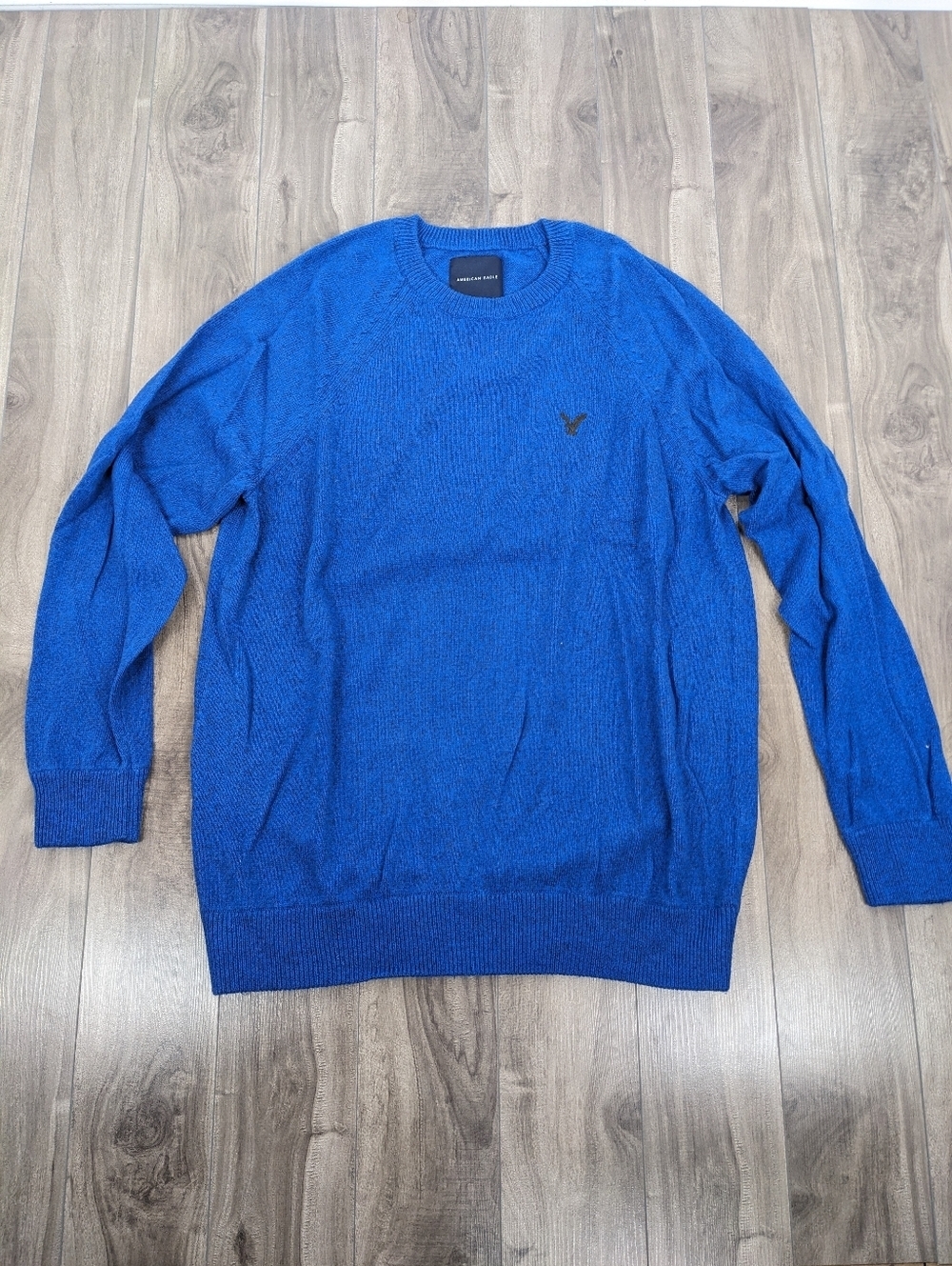 American Eagle Men's Crewneck Sweater Blue Size XL